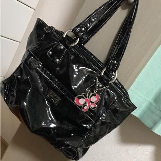 アナスイ(ANNA SUI)のアナスイ●ロゴ鞄●トートバッグ●美品●エナメル(トートバッグ)