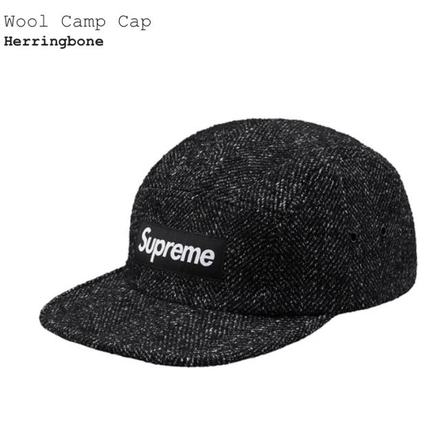 Supreme Wool Camp Cap Herringbone メンズ 帽子 buildacademy.com