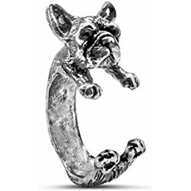 フレンチブルドッグ リング 3色セット フリーサイズ 犬 アニマルリング レディースのアクセサリー(リング(指輪))の商品写真