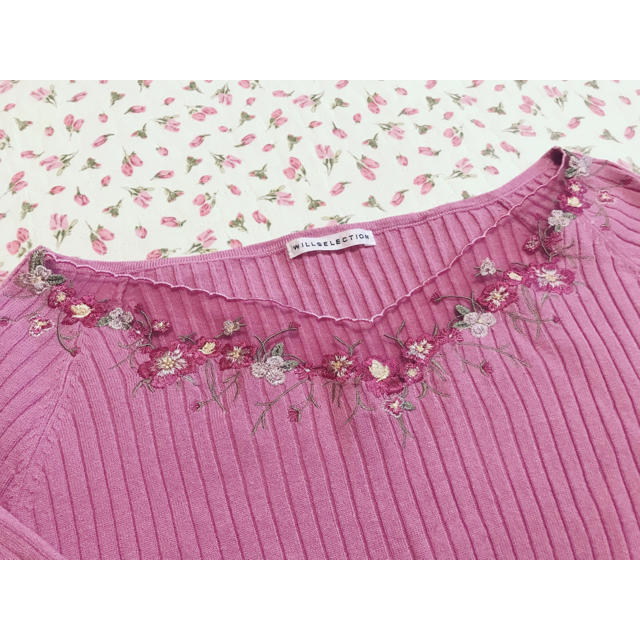 WILLSELECTION(ウィルセレクション)のL様専用！ウィルセレクション♡大人気 お花刺繍ニット レディースのトップス(ニット/セーター)の商品写真