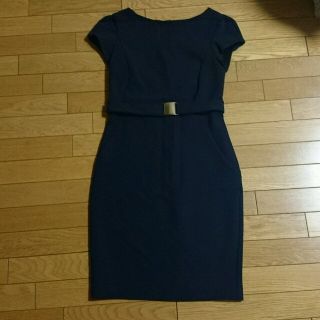 ザラ(ZARA)のZARA ネイビーワンピース(ミニワンピース)