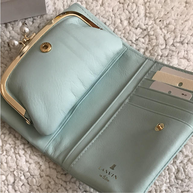 LANVIN en Bleu(ランバンオンブルー)のみゆと様専用 ランバンオンブルーがま口財布 ミント レディースのファッション小物(財布)の商品写真