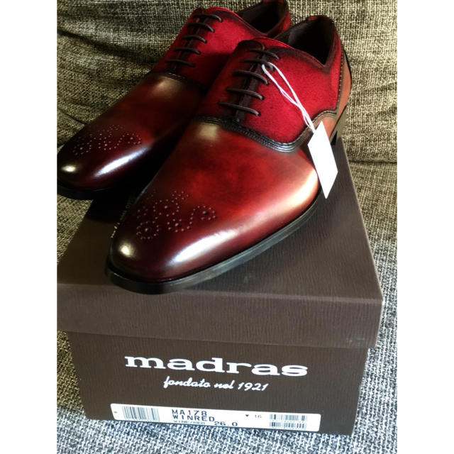 madras(マドラス)のmadras  MA178 ワインレッド  26.0 新品未使用 メンズの靴/シューズ(ドレス/ビジネス)の商品写真