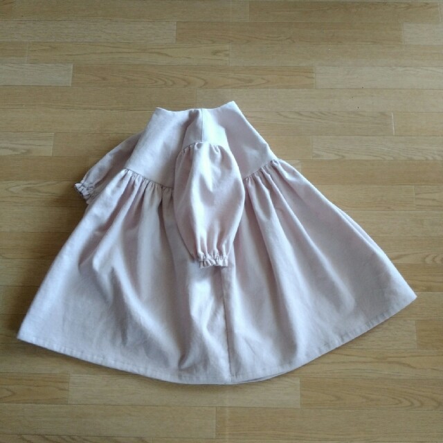 ハンドメイド　ワンピース90㌢　お値下げ キッズ/ベビー/マタニティのキッズ服女の子用(90cm~)(ワンピース)の商品写真