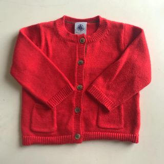 プチバトー(PETIT BATEAU)のPETIT BATEAU クルーネックカーディガン(カーディガン/ボレロ)