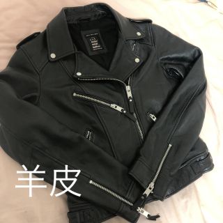 ザラ(ZARA)のZARA 本革ライダース(ライダースジャケット)