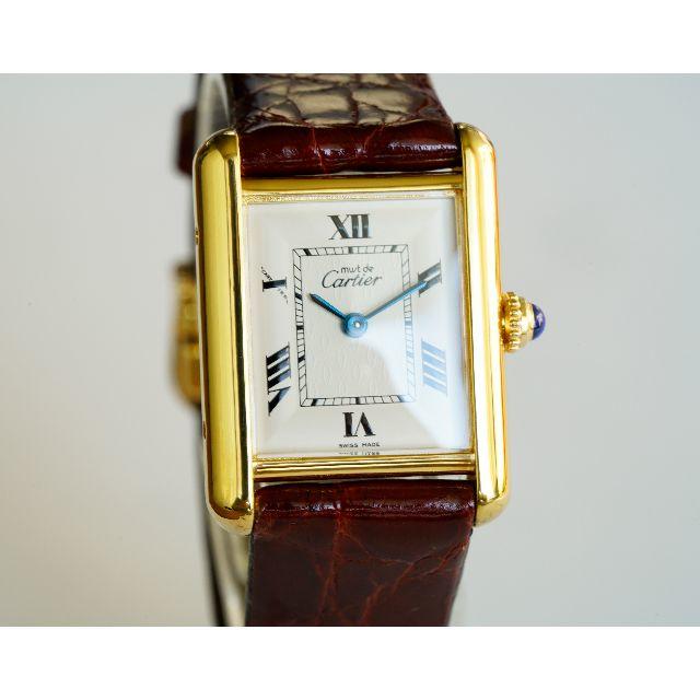 美品 カルティエ マスト タンク ホワイト SM Cartier39CARTIER