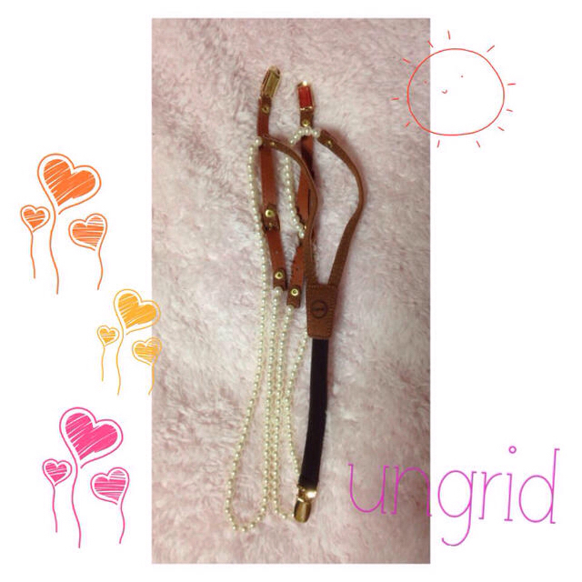 Ungrid(アングリッド)のungrid パールサスペンダー レディースのファッション小物(サスペンダー)の商品写真