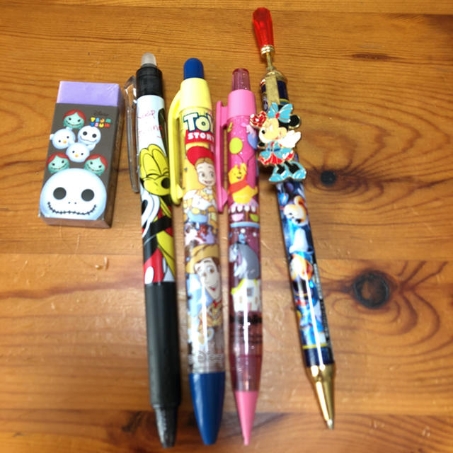 ディズニーシャープペン ボールペン 使用品＆未使用品 エンタメ/ホビーのおもちゃ/ぬいぐるみ(キャラクターグッズ)の商品写真