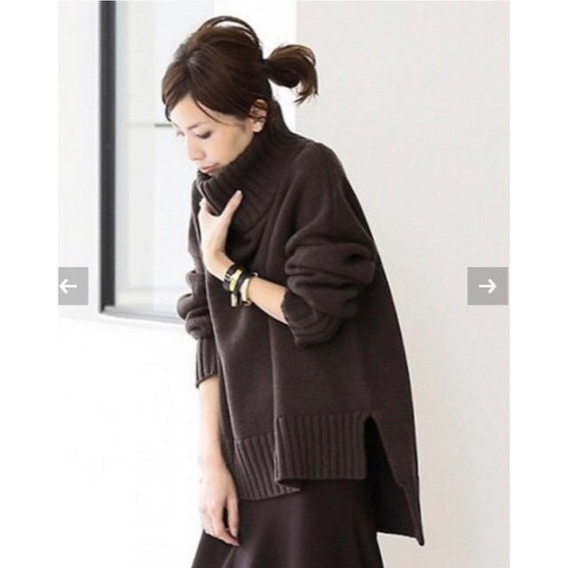 L'Appartement DEUXIEME CLASSE(アパルトモンドゥーズィエムクラス)の新品・未使用☆Back Long タートルネック Knit レディースのトップス(ニット/セーター)の商品写真