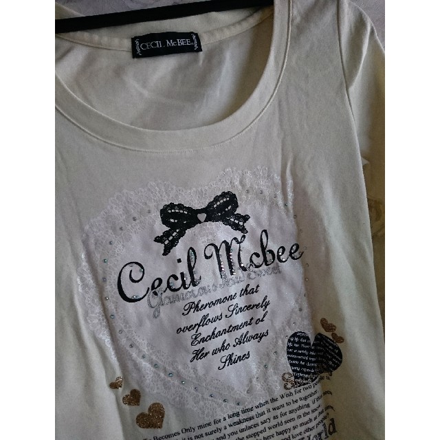 CECIL McBEE(セシルマクビー)のCECIL McBEE セシルマクビー 七分丈Tシャツ レディースのトップス(Tシャツ(長袖/七分))の商品写真