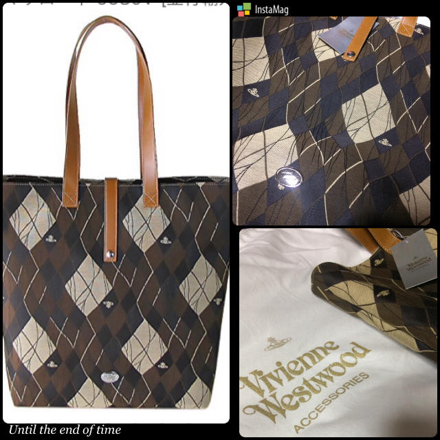 Vivienne Westwood(ヴィヴィアンウエストウッド)の未使用タグ付き☆Vivienne Westwoodトートバッグアーガイル柄 レディースのバッグ(トートバッグ)の商品写真