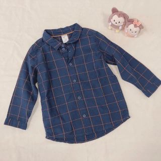 エイチアンドエム(H&M)の新品未使用 H&M＊チェック柄シャツ 85size(シャツ/カットソー)