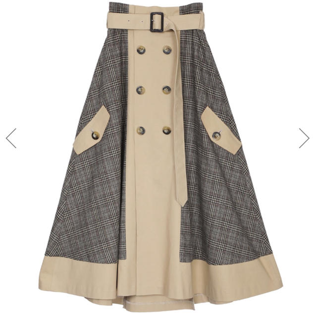 《AMERI×STUDIOUS別注》CHECK TRENCH SKIRT 美品