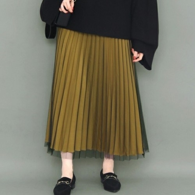 KBF - 【美品】KBF チュールonプリーツスカートの通販 by にに's shop KBF - 【美品】KBF チュールonプリーツスカートの通販 by にに's shop