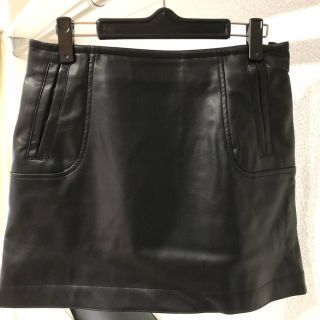 エイチアンドエム(H&M)の【りっち様】フェイクレザースカート(ミニスカート)