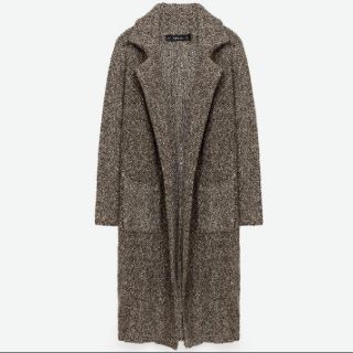 ザラ(ZARA)のZARA ロングニットコート(ニットコート)