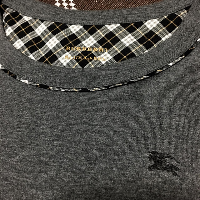 BURBERRY BLUE LABEL(バーバリーブルーレーベル)のバーバリーブルーレーベルブラックチェックロンT レディースのトップス(Tシャツ(長袖/七分))の商品写真