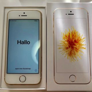 アイフォーン(iPhone)の【美品】iPhone SE Gold 64 GB SIMフリー(スマートフォン本体)