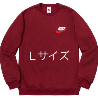 シュプリーム(Supreme)の国内正規品 supreme nike crewneck 赤 L(スウェット)