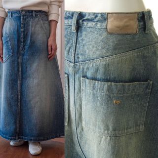 ミナペルホネン「always」ワンウォッシュデニムロングスカートindigo32
