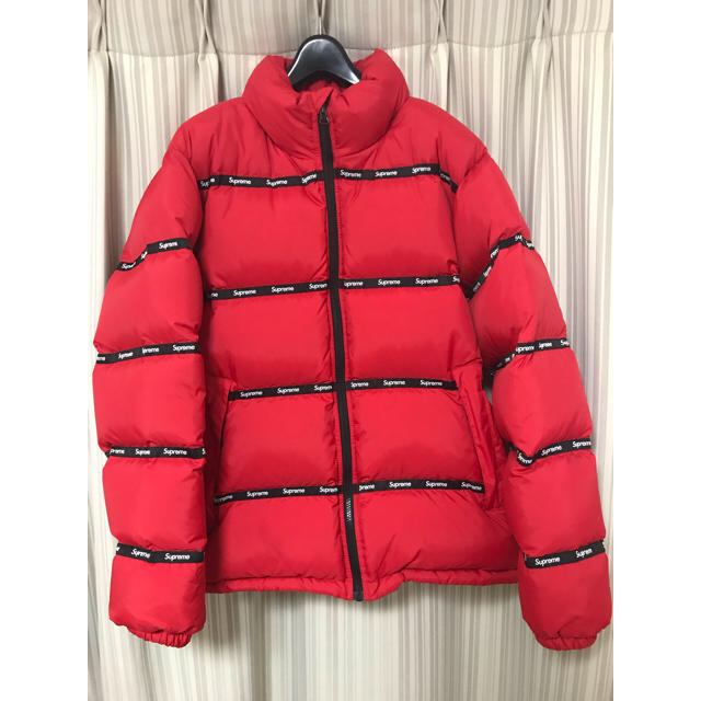 【美品】Supreme シュプリームLogo Tape Puffy Jacket