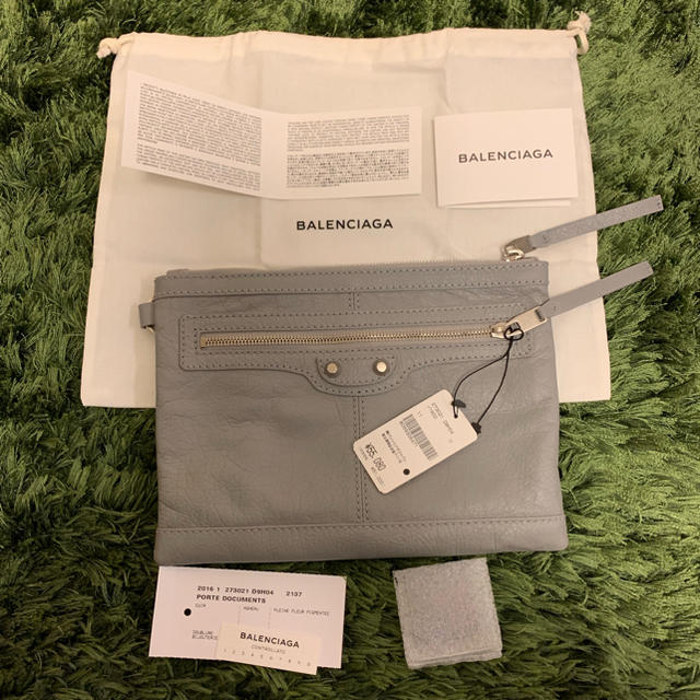 BALENCIAGA クラシッククリップS クラッチバッグ グレー バレンシアガ