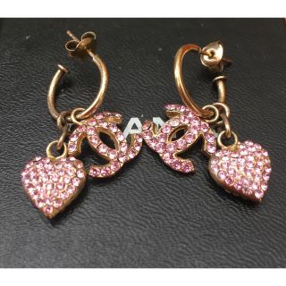 開店記念セール！】 CHANEL キラキラ ピンク ビジュー ピアス