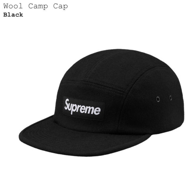 Supreme Week12 Wool Camp Cap black