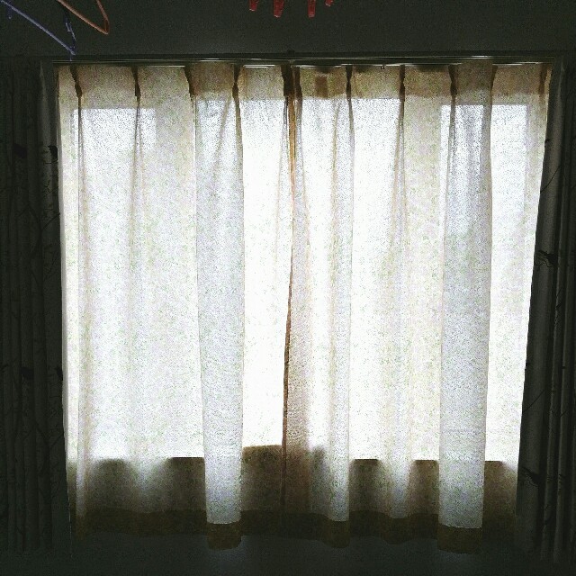 ベルメゾン(ベルメゾン)のベルメゾン　UVカット　遮像カーテン　100×133(２枚) インテリア/住まい/日用品のカーテン/ブラインド(レースカーテン)の商品写真