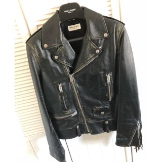 サンローラン(Saint Laurent)の サンローラン L01 フリンジライダースジャケット 新品 付属品全て有り ！(ライダースジャケット)