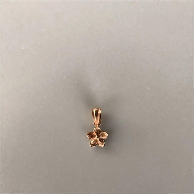 ちょっと贅沢な プルメリア ペンダントトップ 14K ピンクゴールド