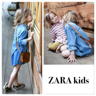 ZARA kids レザーポシェットショルダーバッグ(ポシェット)