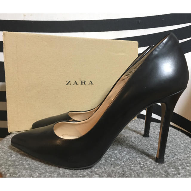 ZARA 39  レザーパンプス 送料は別途です♫