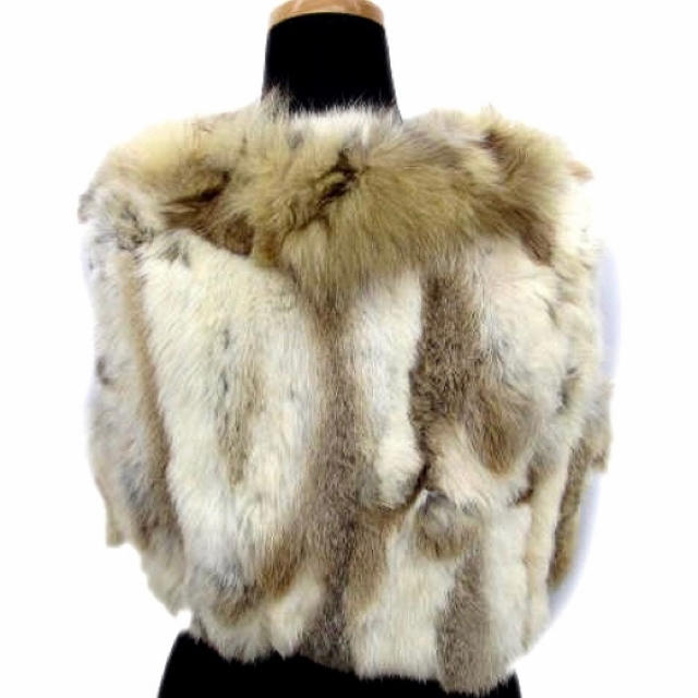 HUDSON(ハドソン)のHUDSON毛皮 ブルーフォックス＆ラビットＭ ファーベスト レディースのジャケット/アウター(毛皮/ファーコート)の商品写真