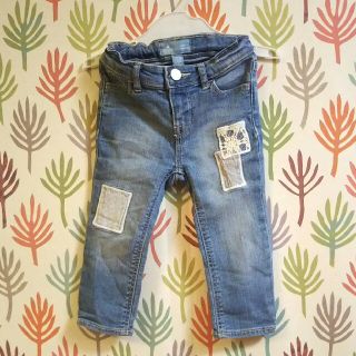 ベビーギャップ(babyGAP)の美品★90センチ レースデザインデニム(パンツ/スパッツ)