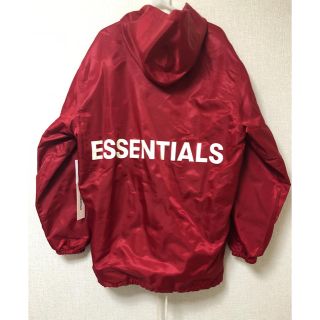 フィアオブゴッド(FEAR OF GOD)のFOG ESSENTIALS コーチジャケット 赤 Mサイズ(ブルゾン)