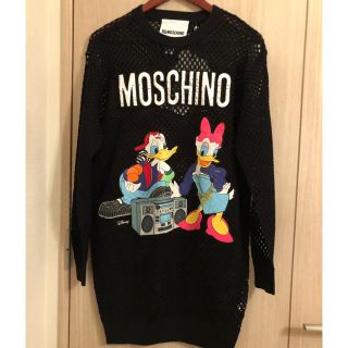 モスキーノ(MOSCHINO)の新品 h&m moschino モスキーノ ニットワンピース XS(ひざ丈ワンピース)