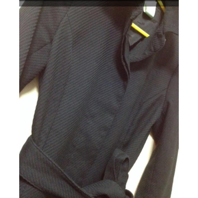 LAST SCENE(ラストシーン)のLAST SCENE黒の美ラインベルト付きコート9号相当 レディースのジャケット/アウター(ロングコート)の商品写真