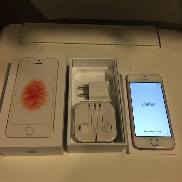 iPhoneSE 64G AppleStore購入SIMフリー ローズゴールドスマートフォン本体