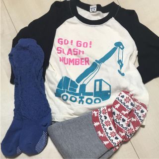 長袖Tシャツ&パンツ&靴下セット 95cm(Tシャツ/カットソー)