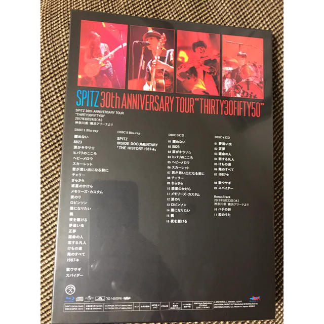 新品 SPITZ 30th ANNIVERSARY TOUR Blu-ray 1