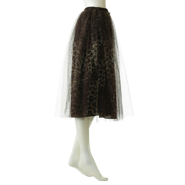 Bilitis dix-sept ans(ビリティスディセッタン)のレオパード柄チュチュスカート レディースのスカート(ひざ丈スカート)の商品写真