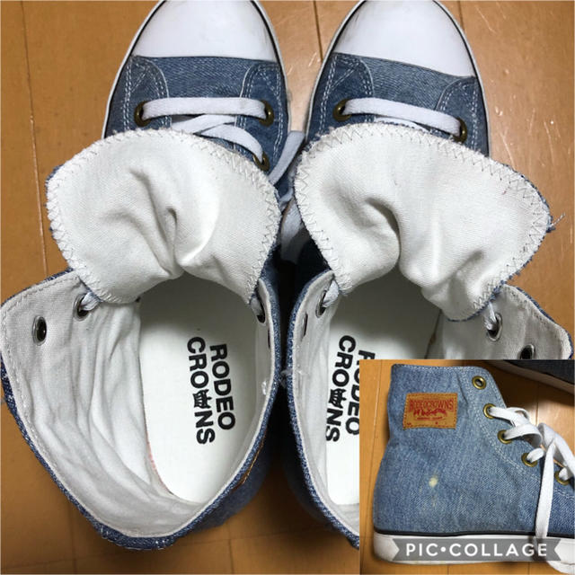 RODEO CROWNS(ロデオクラウンズ)のロデオクラウンズ REMAKE DENIM HI CUT スニーカー レディースの靴/シューズ(スニーカー)の商品写真