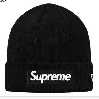 シュプリーム(Supreme)の黒 New Era® Box Logo Beanie ビーニー  ニット(ニット帽/ビーニー)