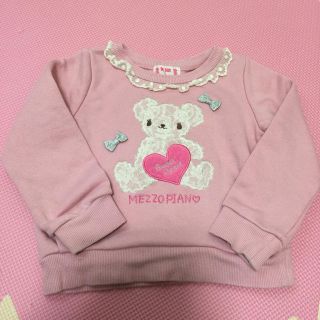 メゾピアノ(mezzo piano)のメゾピアノ  ピンク トレーナー  100サイズ  (Tシャツ/カットソー)