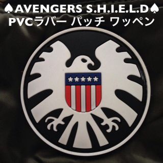 ♠︎AVENGERS S.H.I.E.L.D♠︎PVCラバー パッチ ワッペン白(個人装備)