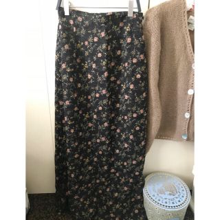 ロキエ(Lochie)のvintage flower skirt(ロングスカート)