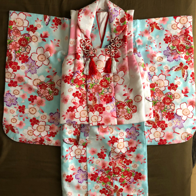 七五三 着物♡3歳 キッズ/ベビー/マタニティのキッズ服女の子用(90cm~)(和服/着物)の商品写真