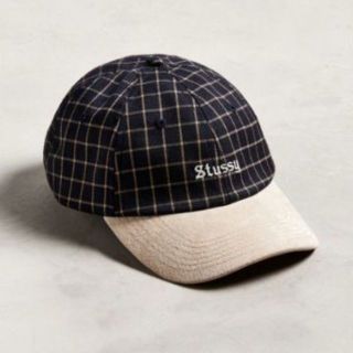 ステューシー(STUSSY)の【新作／US購入】ステューシーチェックスエードベースボールキャップ(キャップ)